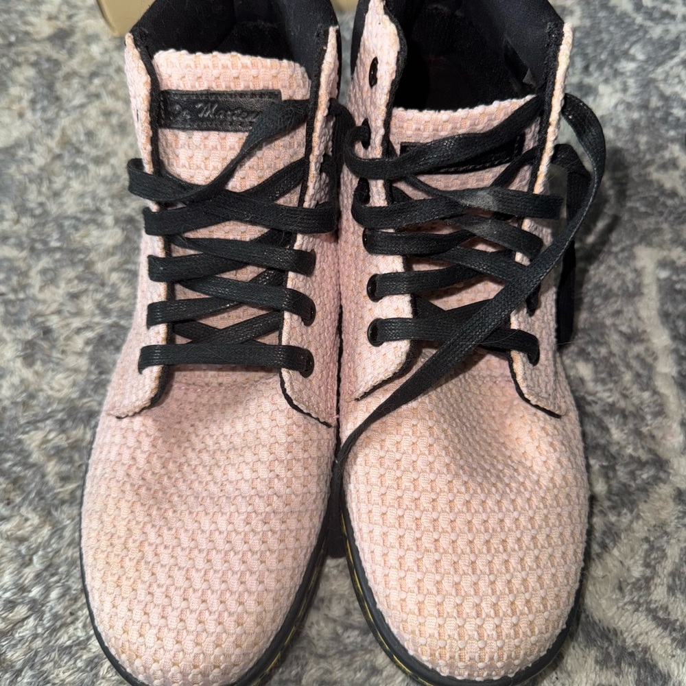 Dr Martens Women's Pink Lace-Up Boots